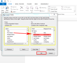 How to import CSV contacts in MS Outlook 2013, 2016, 2019?