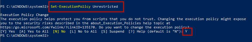 execute powershell