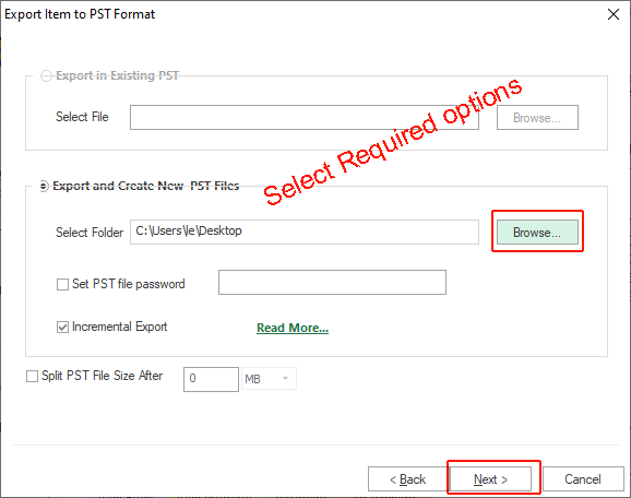 Step 04: Start the export — MailsDaddy EDB to PST Converter