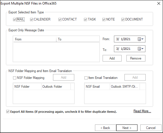 Step 05: Map Domino Accounts via CSV — MailsDaddy Lotus Notes Migration Suite