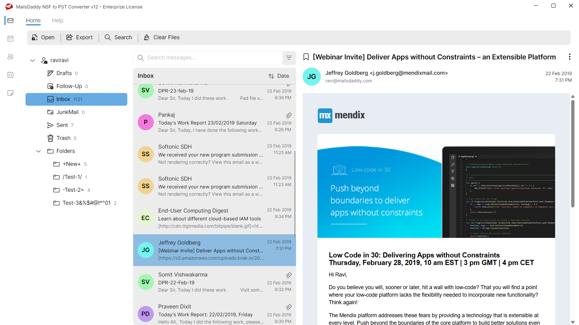 Step 03: Select export options — MailsDaddy NSF to MBOX Converter