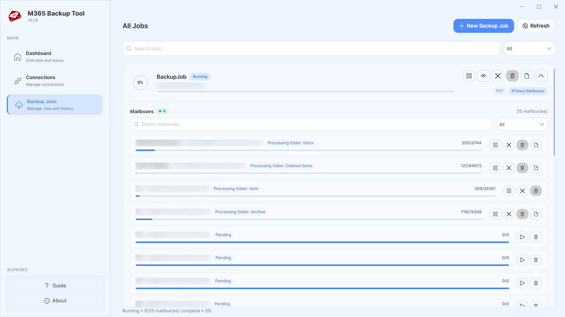 Step 04: Start the Backup Job — MailsDaddy Office 365 Backup Tool