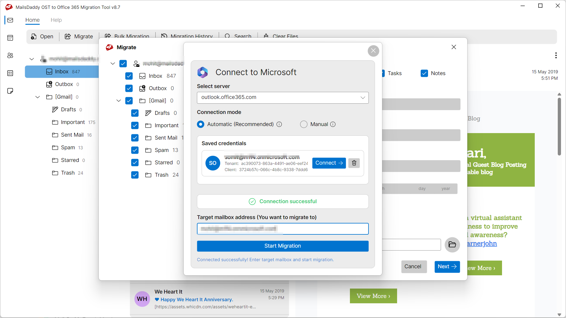 Step 04: Connect to Microsoft — MailsDaddy OST to Office 365 Migration