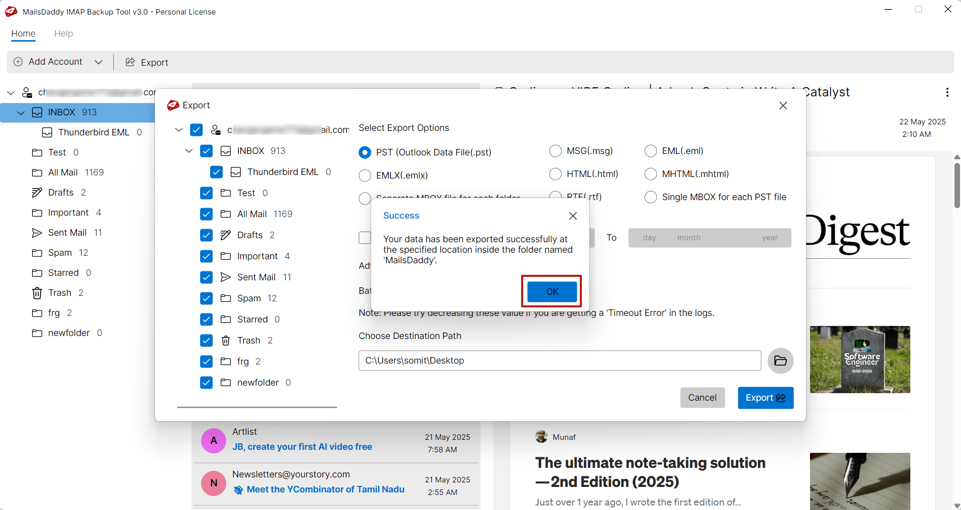 backup process