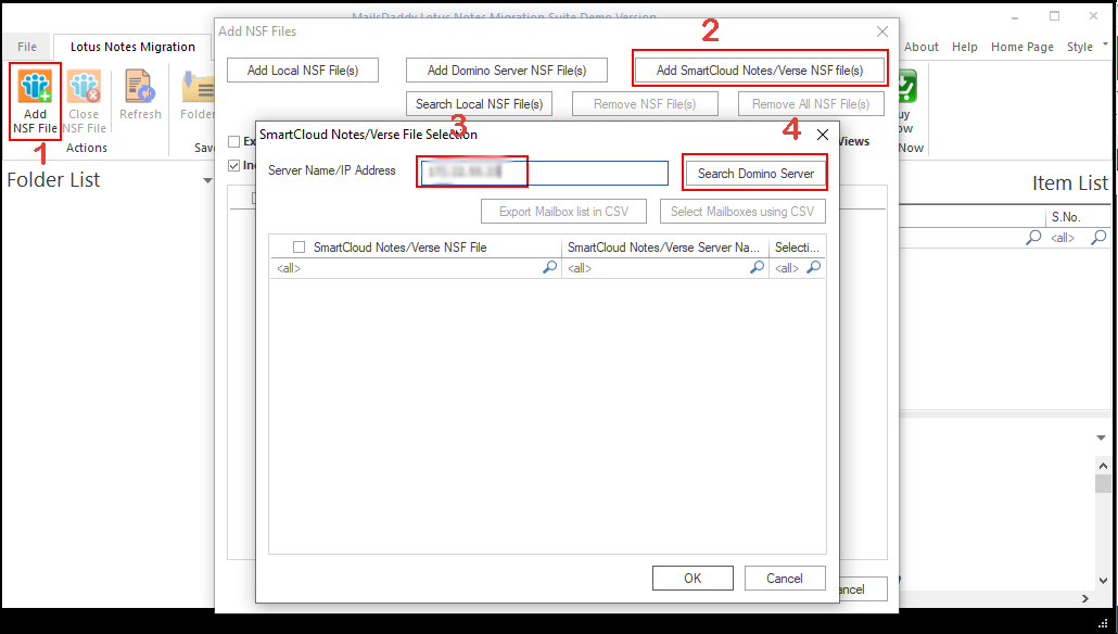 Add Smart Cloud NSF files