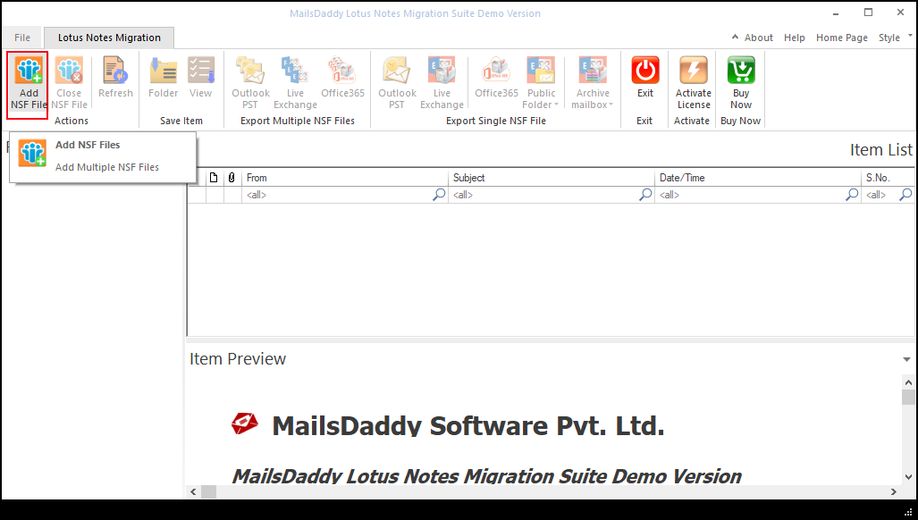 Lotus Notes Migration Suite: Migration Manager for Domino Server