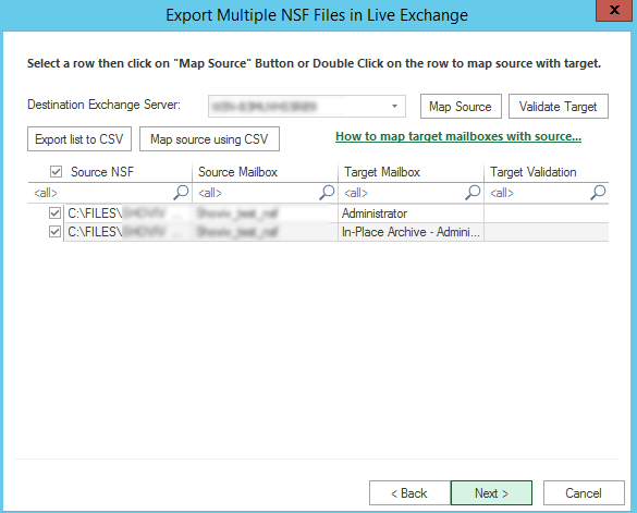 nsf to live exchange