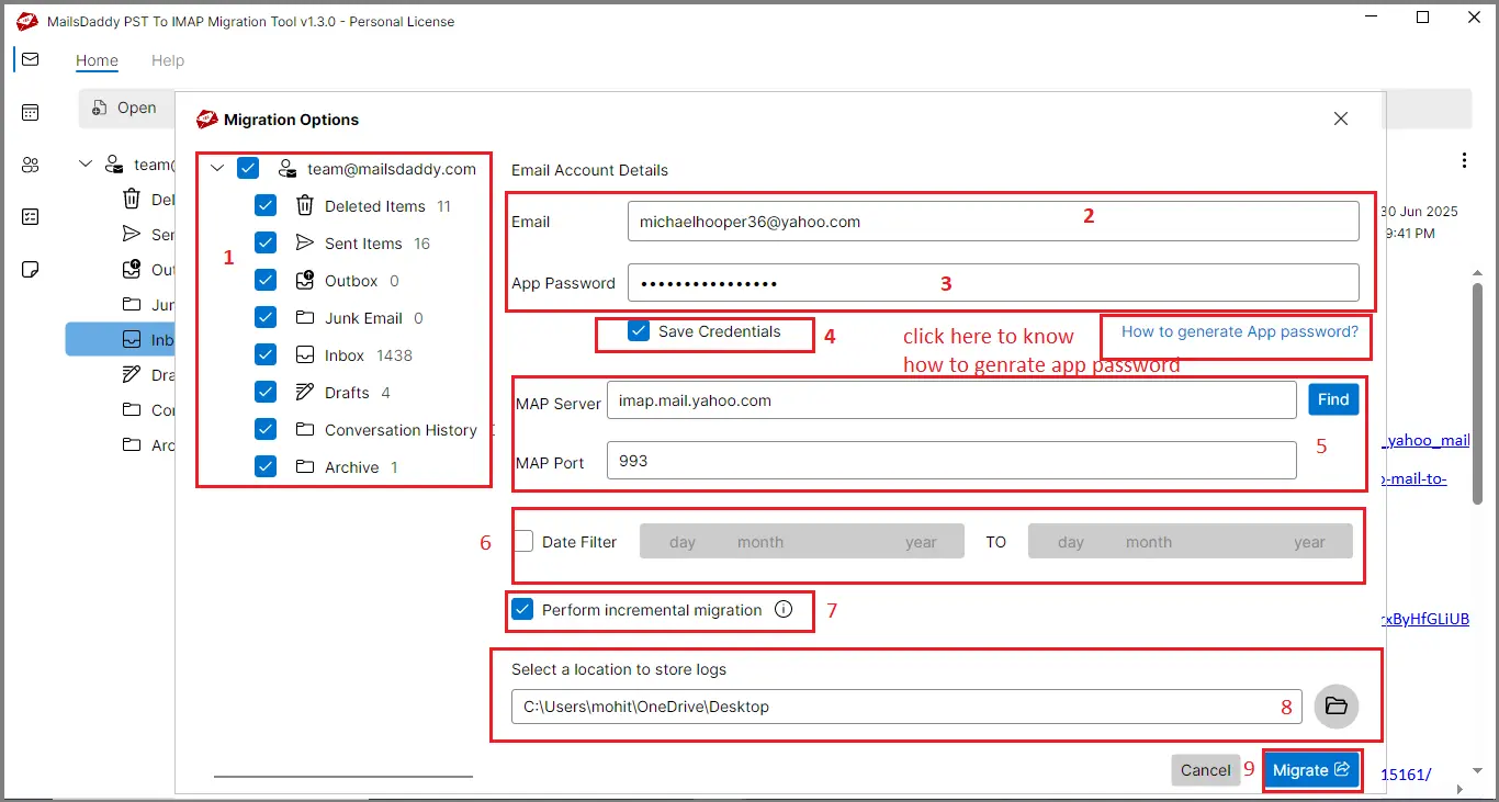 fill details for migration