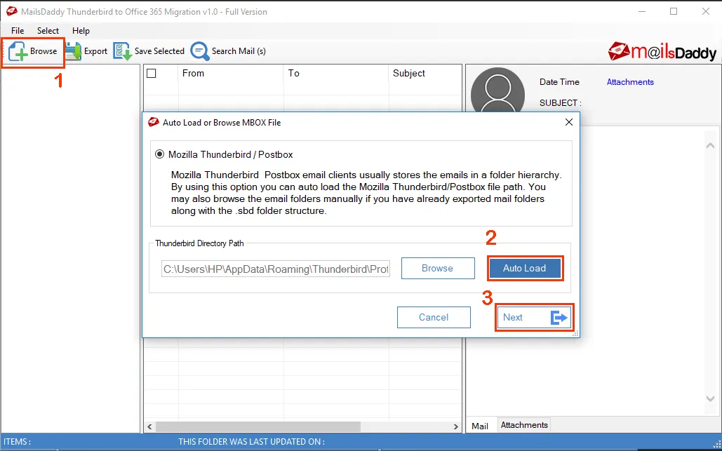 how to migrate thunderbird to outlook 365
